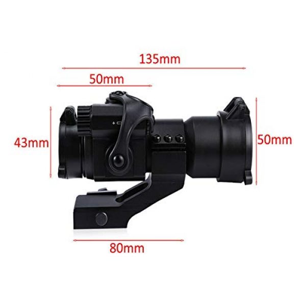 Without Rifle Scope 3 Toy Gun Sight Red dot Sight Magnification Hunting Mirror 32mm M2 Sight Gun Sight Reflecting red and Green dot Sight (Color : Black)