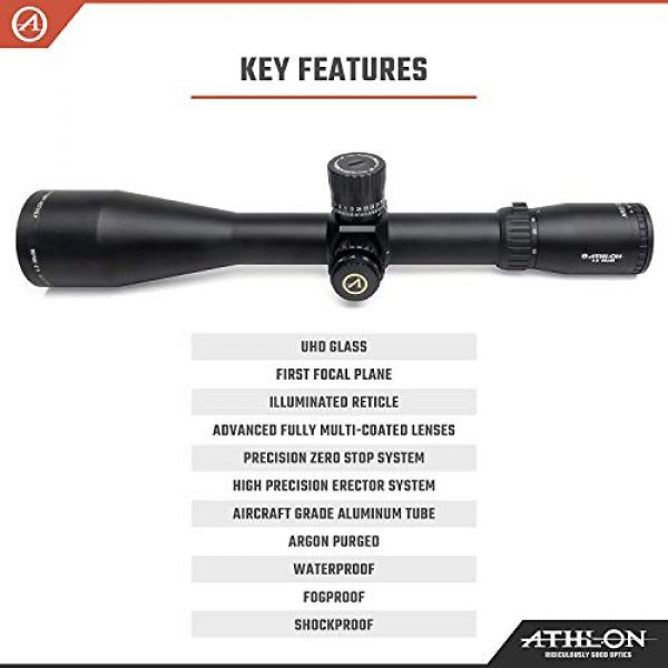 Wearable4U Rifle Scope 4 Wearable4U Athlon Optics Ares ETR 4.5-30x56, Direct Dial, Side Focus, 34mm, APLR2 FFP IR MOA Reticle Riflescope with Included Extra Battery CR2032 Lens Cleaning Pen and Lens Cleaning Cloth Bundle