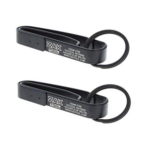 ZAKTOOL Tactical Belt 1 Zak Tool Key Ring Belt Holder - No. 55 - for 2.25-inch Sam Browne Belt - 2 Pack