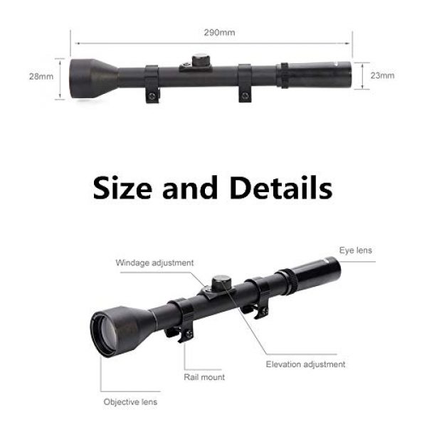 Luger Rifle Scope 2 Luger Tactical 4X Rifle Scope Hunting Shooting Outdoor Sports Game Toy Accessories