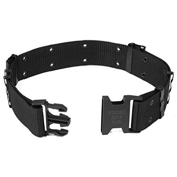 Lixada Tactical Belt 4 Lixada 2 Pack Heavy Duty Belt Nylon Tactical Combat Police Utility Belt Load Bearing Waist Belt with Quick Release Buckle