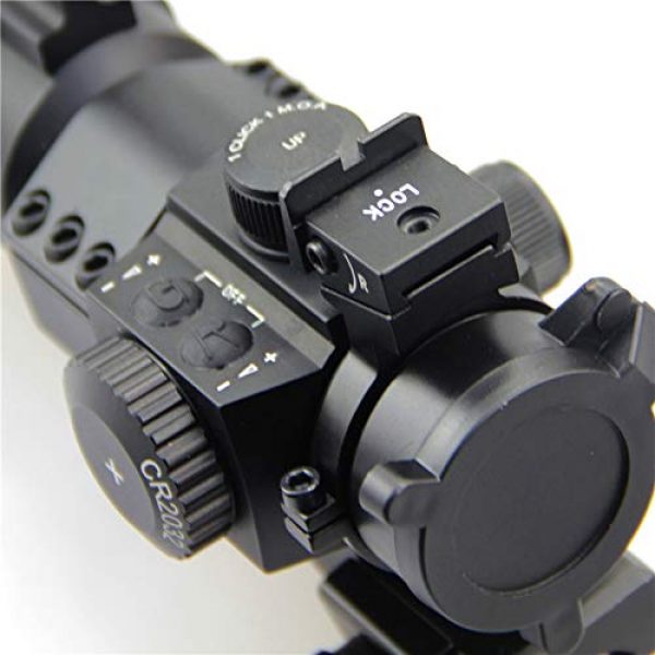 DJym Rifle Scope 6 DJym Silver Film Non-Magnification Sighting Inner Red Dot Sighting Fast Sighting Shockproof Waterproof Sight