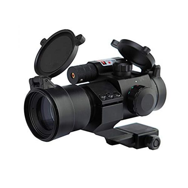 DJym Rifle Scope 1 DJym HD Blue Film Without Magnification, Inner Red Dot Sight with Red Professional Shockproof Waterproof Anti-Fog Sight