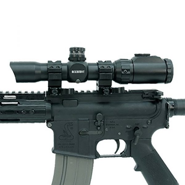 Accu-Shot Rifle Scope 2 UTG 1-8X28 30mm CQB/MRC Scope, 36-color Circle Dot, QD Rings