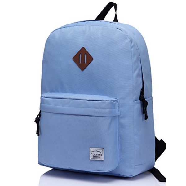 VASCHY Tactical Backpack 1 Lightweight Backpack for School, VASCHY Classic Basic Water Resistant Casual Daypack for Travel with Bottle Side Pockets