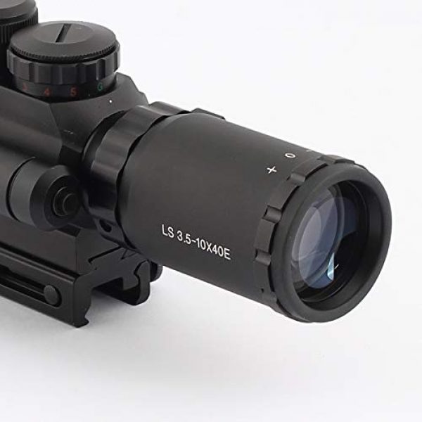 MUJING Rifle Scope 3 MUJING Tactical 3.5-10x40 Adjustable Dovetail Optics Rifle Scope Fit 11mm or 20mm Picatinny Rail