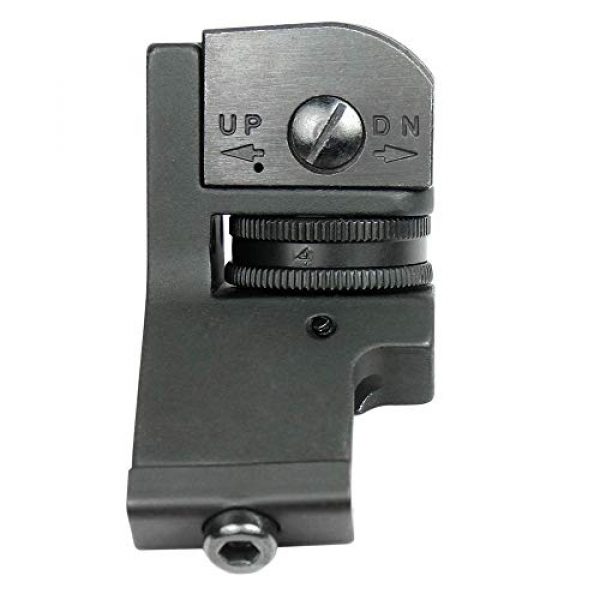 KTAIS Rifle Sight 4 KTAIS US 45 Degree Offset Front&Rear Rapid Transition BUIS Adjustable Iron Sight Set (Color : Black)