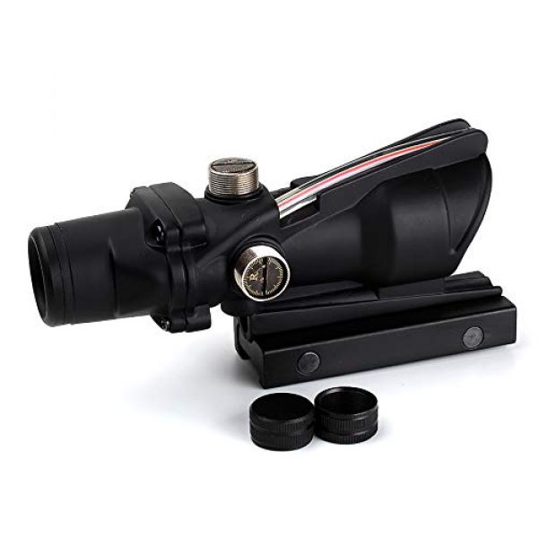 Armybase Rifle Scope 6 Armybase Riflescope ACOG 4X32 Real Fiber Optics Red Dot Illuminated Chevron Glass Etched Reticle Tactical Optical Sights Scope