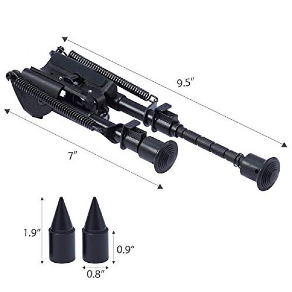 Pinty Rifle Scope 6 Pinty Rifle Scope 3-9x32 Rangefinder Illuminated Reflex Sight 4 Reticle Green Dot Laser Sight & 7 inch to 9.5 inch Rifle Bipod with Spikes, Works w Picatinny Rails