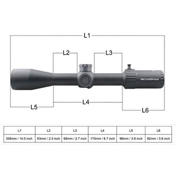 Vector Optics Rifle Scope 7 Vector Optics Marksman 4-16x44mm, 1/10 MIL, 30mm Tube, First Focal Plane (FFP) Hunting Riflescope