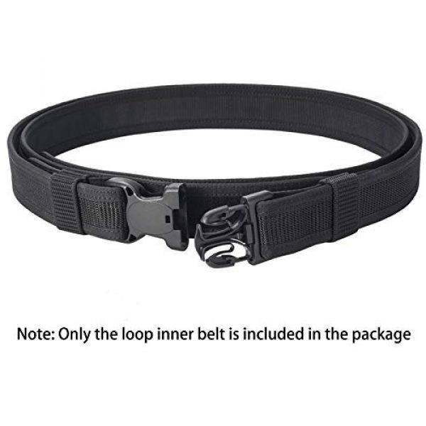 Vianyer Tactical Belt 5 Vianyer Inner Belt 1.5" Loop Liner Belt EDC Work Replacement Under Belt for Duty Belt Gun Belt