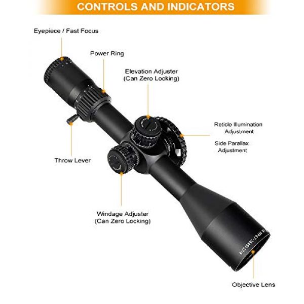 ohhunt Rifle Scope 3 ohhunt LR FFP 4.7-28X50 SFIR Riflescope First Focal Plane Side Parallax Glass Etched Reticle Lock Reset Scope