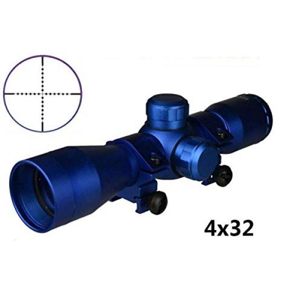 Ahlmanstr Rifle Scope 3 Ahlmanstr Blue Tactical Scope for Hunting 4x32 Compact Rifle-Scope with Rings 20mm Free Mounts Long Eye Relief Mil-Dot Reticle 223 .308 Shotgun Scope Series