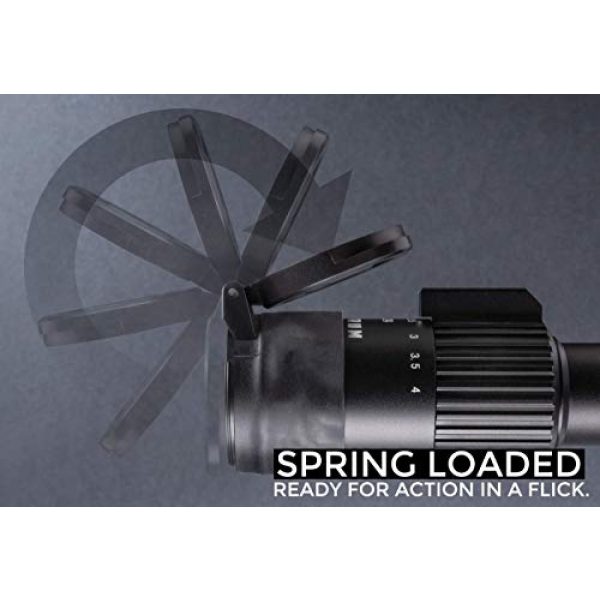 Monstrum Rifle Scope 6 Monstrum 3-9x32 Rifle Scope with Rangefinder Reticle | Monstrum Flip Up Lens Cover Set | Bundle