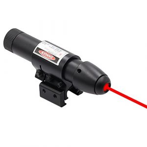Higoo Rifle Laser Sight Aim Dot 1 Higoo Powerful Red Laser Dot Sight, Military Tactical Hunting Red Laser Scope, Red Laser Aiming Sight Barrel Mount & Pressure Switch