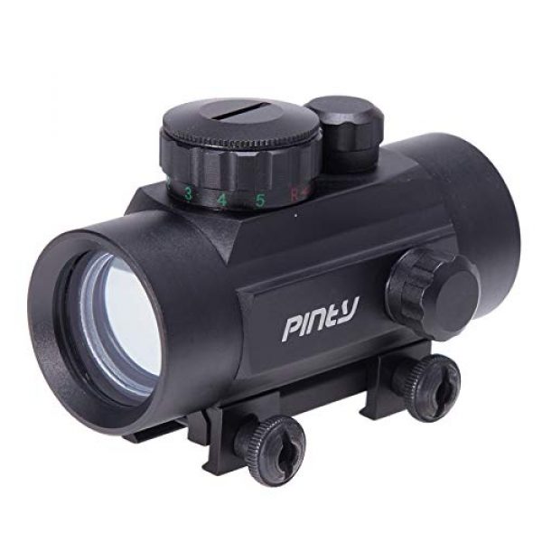 Pinty Rifle Scope 4 Pinty 30mm Reflex Red Green Dot Sight Scope 0.5 MOA with Flip Up Lens Cover Cap