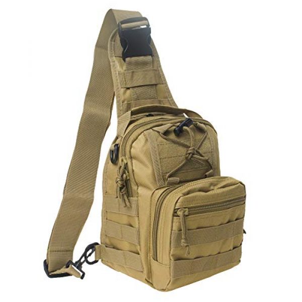 TOPTIE Tactical Backpack 1 TOPTIE Tactical Sling Bag, EDC Molle Sling Bag Range Bag, Camping Hiking Trekking