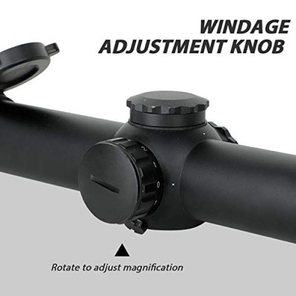 EUTOPETIAN Rifle Scope 2 EUTOPETIAN 1-4x24 Rifle-Scope for Hunting-Illuminated Tactical Scope 1-4x Riflescope