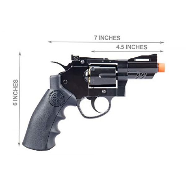 SRC Airsoft Pistol 7 SRC 2.5 INCH Barrel Titan CO2 Gas Airsoft GBB Cowboy Metal Revolver (Black)