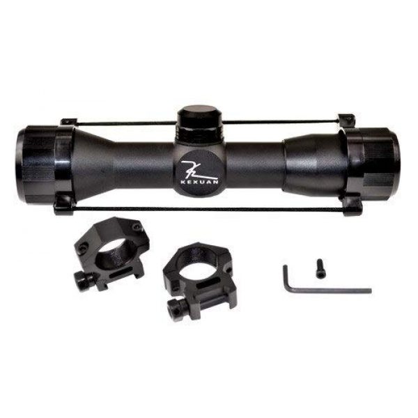 DB TAC INC Rifle Scope 2 DB TAC INC 4X32 Compact Scope with Rangefinder Reticle and 1" Dovetail Scope Rings
