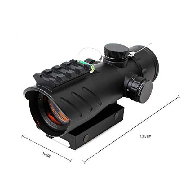 DONGYUCHUN Rifle Scope 6 DONGYUCHUN Metal Base Sight Holographic red Film Inner red dot Sight Tactical red dot Rifle Mirror with Integrated Mount,Scope + red dot