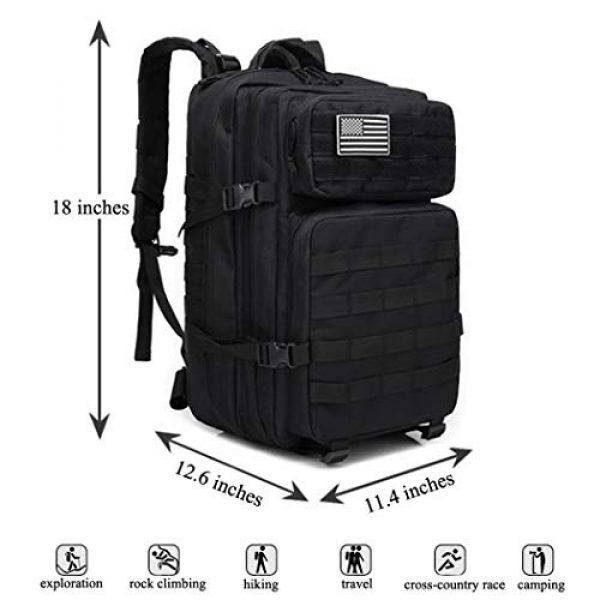 Dunnta Tactical Backpack 3 Dunnta Tactical Backpack, 3 Day Assault Pack Molle Bug Out Bag 42L Military Backpack for Hiking Camping Trekking Hunting