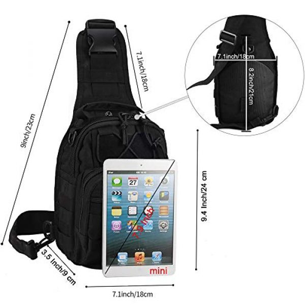 Novemkada Tactical Backpack 2 Tactical Shoulder Bag,1000D Outdoor Military Sling Daypack Backpack