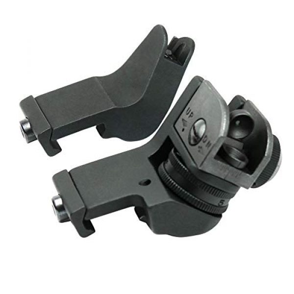 KTAIS Rifle Sight 2 KTAIS US 45 Degree Offset Front&Rear Rapid Transition BUIS Adjustable Iron Sight Set (Color : Black)