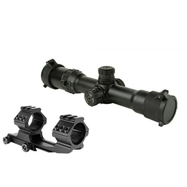 FOLEY Rifle Scope 6 FOLEY 1.5-4X30 Tri-Illuminated Mil Dot or Horseshoe or Chevron Reticle Riflescope with Locking Turrets