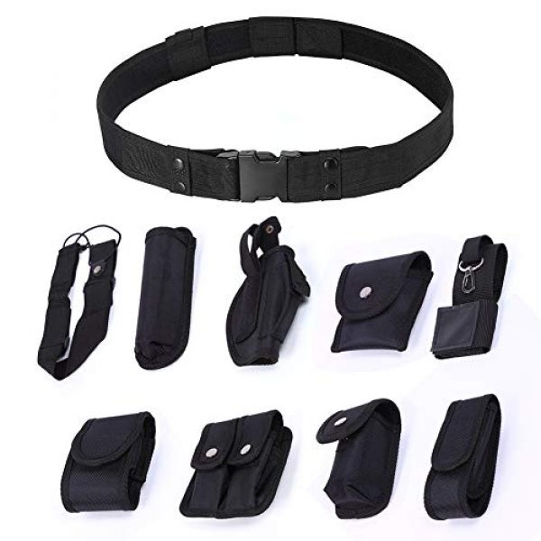 Tomixxx Tactical Belt 2 HUNANBANG Black Law Enforcement Tactical Equipment System Set 10 pcs (10pcs Belt Set)