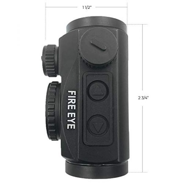 AYIN Rifle Scope 4 AYIN Sights FireEye 1x22 Tactical/Hunting Red Dot with 1 Inch Riser, Low Profile Mount & Scope Cover
