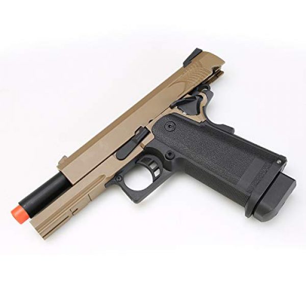 BULLDOG AIRSOFT Airsoft Pistol 4 Airsoft HI-CAPA 4.3 Desert Green Gas Pistol with Free Speed Loader BBS and Gun Case [Airsoft Blowback]