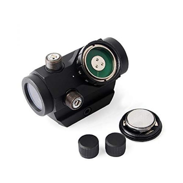 Higoo Rifle Scope 3 Higoo Mini Micro Red Dot Reflex Sight, 4 MOA Compact Red Dot Rifle Scope with 1 inch Riser Mount, 1x22mm, Black