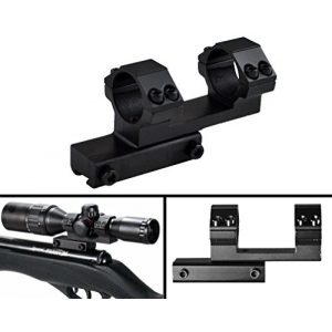Ultimate Arms Gear Rifle Scope Mount 1 Ultimate Arms Gear 1" Inch Tube Aluminum Flat Top Base One Piece Cantilever Dual Double Gun Scope Ring Offset 3/8" Dovetail Mount, For Red Dot Sights, Optics, Airsoft Air Gun Paintball