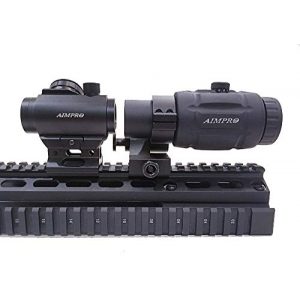 AIMPRO Rifle Scope 1 AIMPRO Micro Red Dot Sight with Flip to Side Magnifier Combo