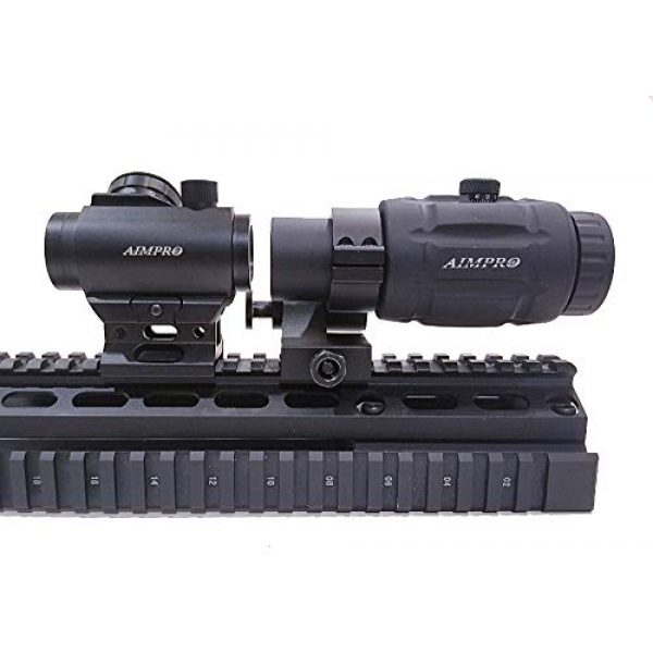 AIMPRO Rifle Scope 1 AIMPRO Micro Red Dot Sight with Flip to Side Magnifier Combo
