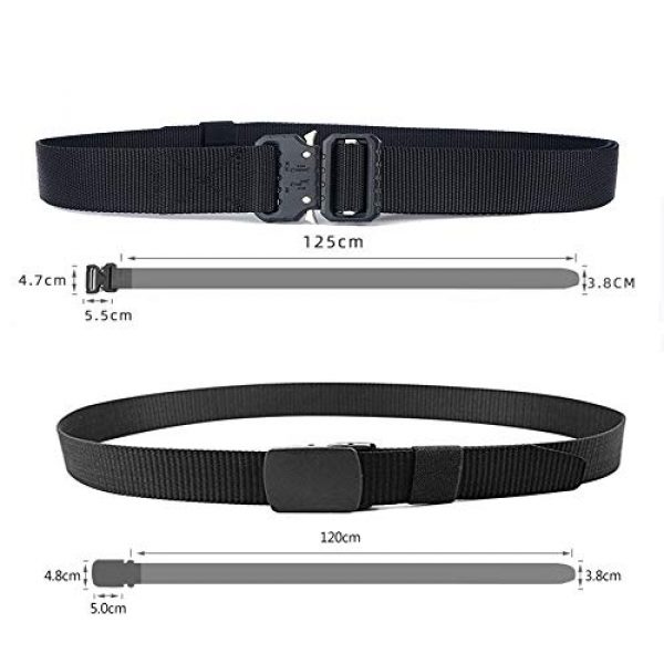 GRULLIN Tactical Belt 2 GRULLIN Men Tactical Nylon Belt, Military Duty Rigger Wasitbelt, Nylon Webbing Molle EDC Clip Belt