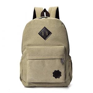 J&Q Tactical Backpack 1 J&Q Casual High Capacity Canvas Vintage Backpack - for School Hiking Travel 12-17" Laptop