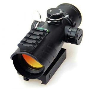 DJym Rifle Scope 1 DJym Red Dot Sight with Air Level, Parallax Free Unlimited Eye Relief Usefriendly for Close Range Hunting and Shooting
