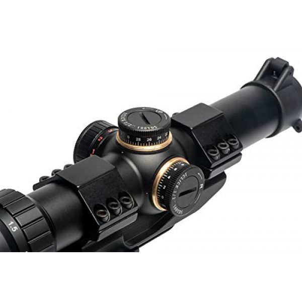 BARSKA Rifle Scope 3 BARSKA AC13326 ST Rifle Scope 1-8x24 Red/Green Illuminated HRS .223 BDC V2 Reticle with Cantilever Mount, Black, One Size