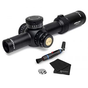 Wearable4U Rifle Scope 1 Wearable4U Athlon Optics Helos BTR 1-4.5x24, Direct Dial, 30mm, SFP, ATSR3 IR MOA Reticle Riflescope with Included Extra Battery CR2032 Lens Cleaning Pen and Lens Cleaning Cloth Bundle
