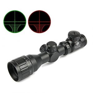 Beileshi Rifle Scope 1 Beileshi 2-6x32 Rifle Scope Red/Green Illuminated Range Finder Reticle and Parallax Adjustment with Sunshade Tube