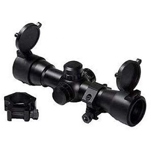 GOTICAL Rifle Scope 3 GOTICAL Combo of 1X25 RED and Green Adjustable 5 MOA DOT Sight Scope with Weaver Picatinny Rings & 16 Slot Picatinny Rail Scope Mount
