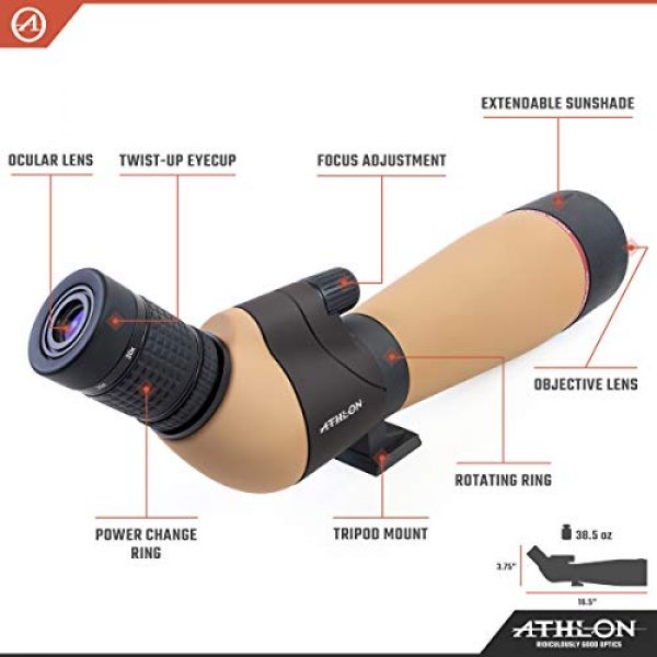 Athlon Optics Rifle Scope 2 Athlon Talos 20-60x80 Spotter Scope
