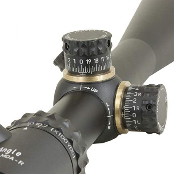 Hi-Lux Optics Rifle Scope 5 Hi-Lux Optics TP730X50MOA Top Angle 7-30 x 50 30mm Tube Rifle Scope with Green Illuminated MOA Reticle, Black