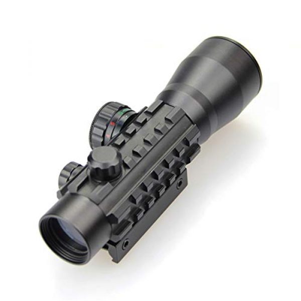 DJym Rifle Scope 1 DJym 2X30mm Red Dot Sight for Hunting Rifle Scopes, High-Definition Blue Film Red and Green Aiming Nitrogen Waterproof Anti-Fog