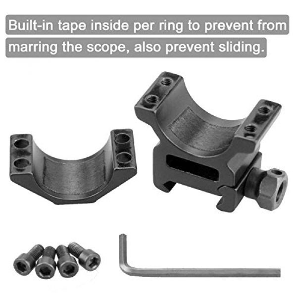 UniqueFire Rifle Scope Ring 4 UniqueFire 1 Pair Scope Mount Dual Rings 25.4mm / 30mm fits 20mm Picatinny Weaver Rail Bracket Mount For Torch Holder Accessories