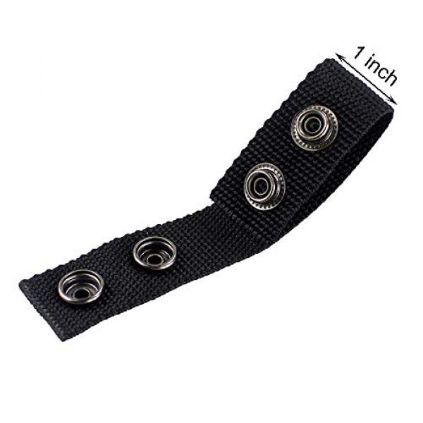 Depring Tactical Belt 5 Depring Tactical Belt Keeper for 2.25 inch Duty Belt 4-Pack Double Snaps Nylon Strap Holder