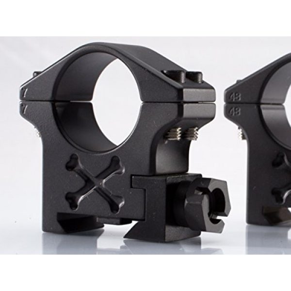 Talley Rifle Scope Ring 1 34mm Tactical Ring (Black Armor) (Extra High)