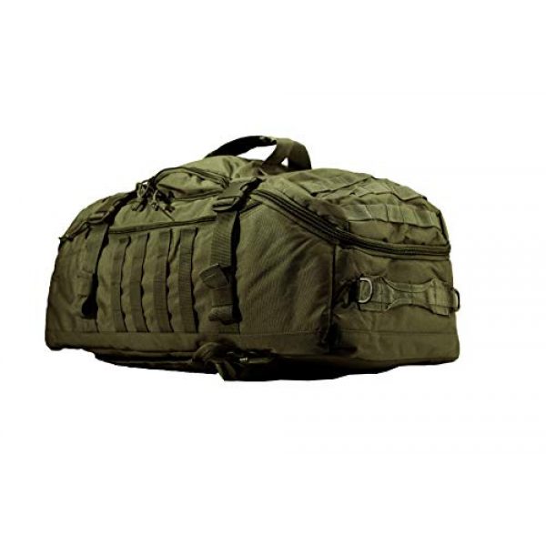 World Famous Sports Tactical Backpack 1 World Famous Sports 45 Liter Tactical Duffel Bag, OD Green, 21"x14"x12" (TB-621-OD)